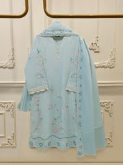 3 Piece - Embroidered Cambric  Suit S114628