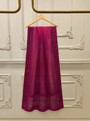 3 Piece- Pure Sheesha Silk Embroidered Suit S114713