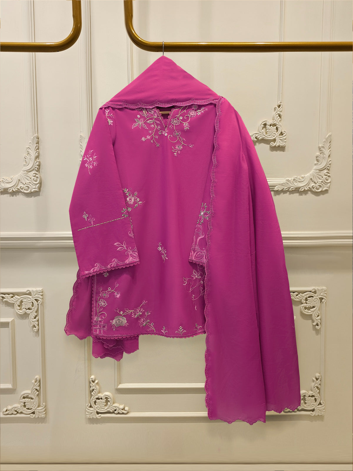 2 Piece - Embroidered Cambric Suit S114742