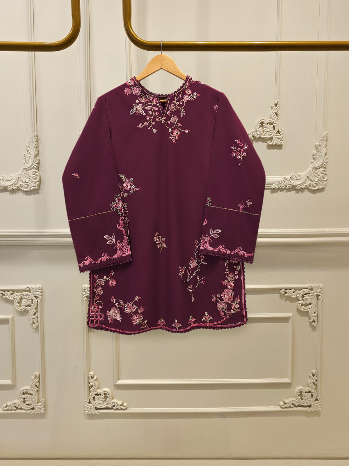 Pure Embroidered Cambric Shirt S114741