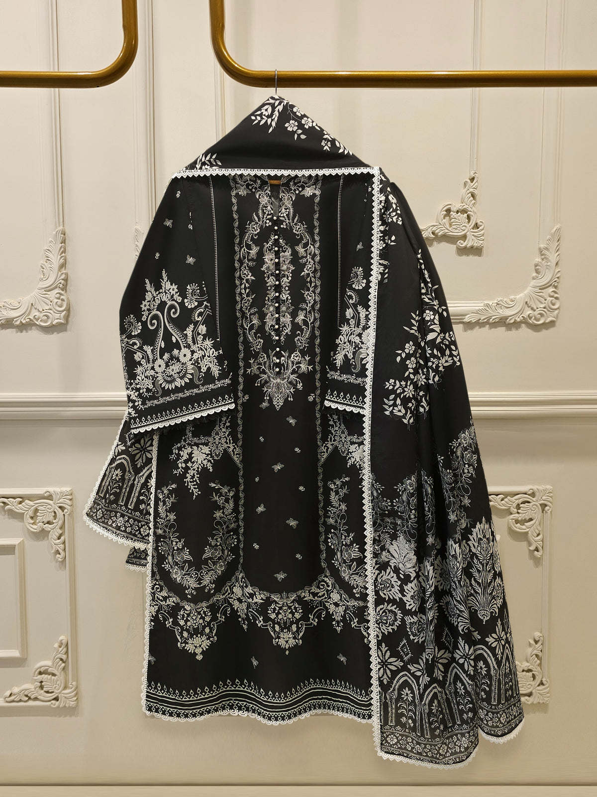 2-Piece Digital Printed Cambric Suit S114734