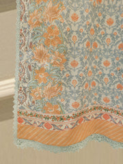 2-Piece Embroidered Digital Printed Cambric Suit S114760