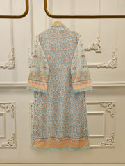 2-Piece Embroidered Digital Printed Cambric Suit S114760