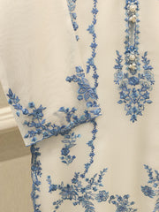 (Unstitched) 3 Piece - Pure Embroidered Cotton Net Suit S114767