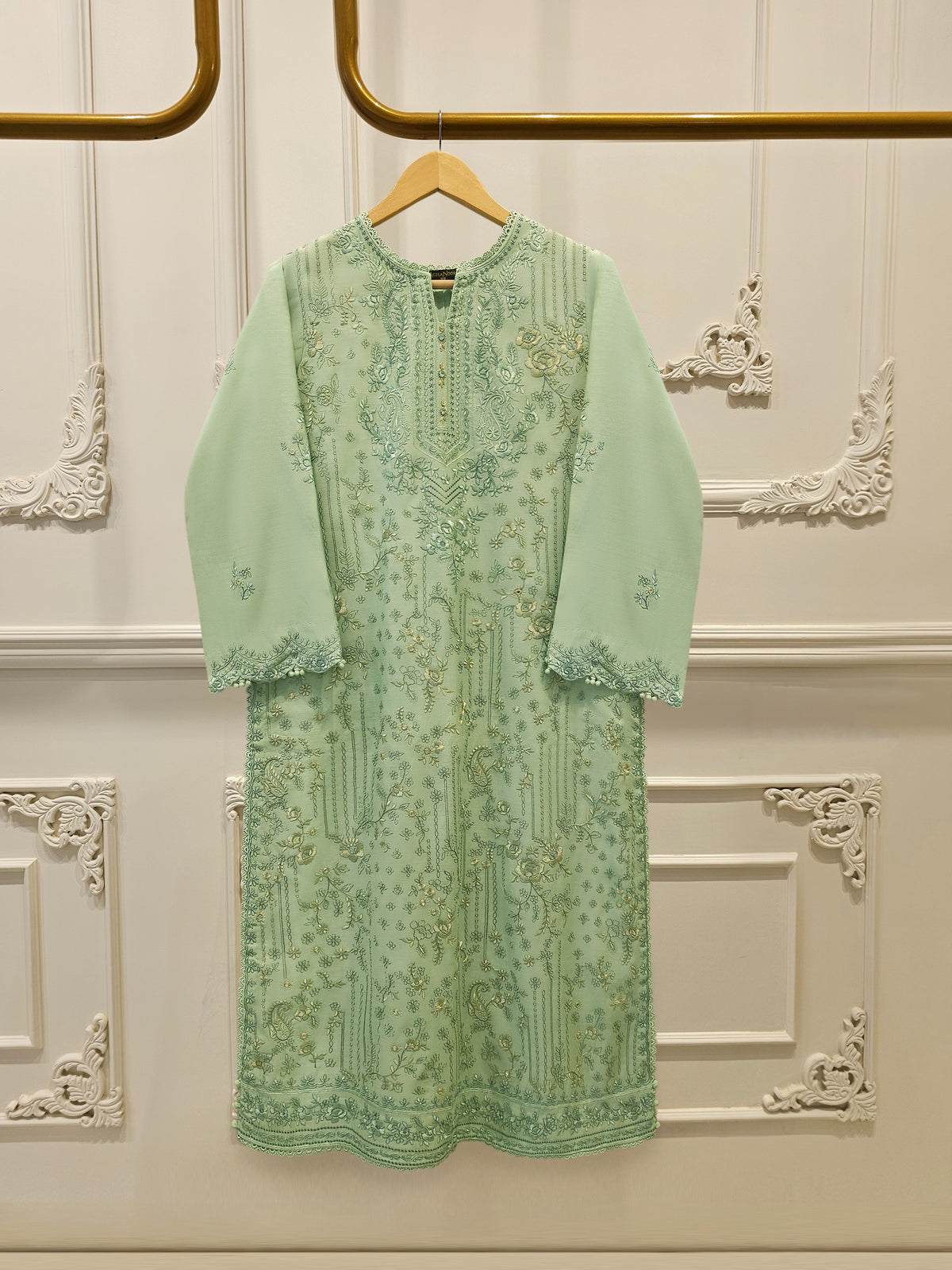 Embroidered Kora  Cotton Shirt S114876
