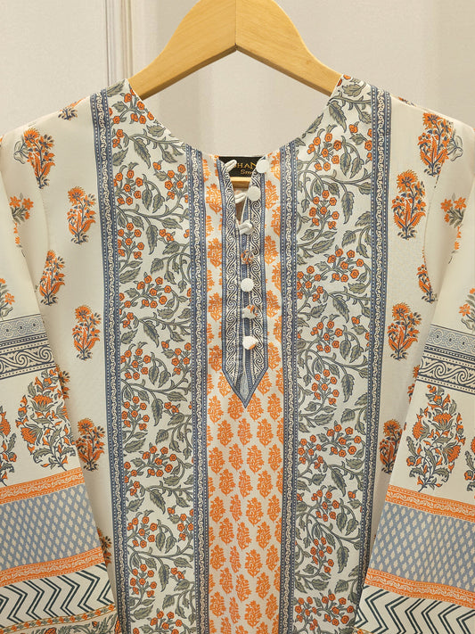 Elegant Digital Printed Cambric Shirt S114889