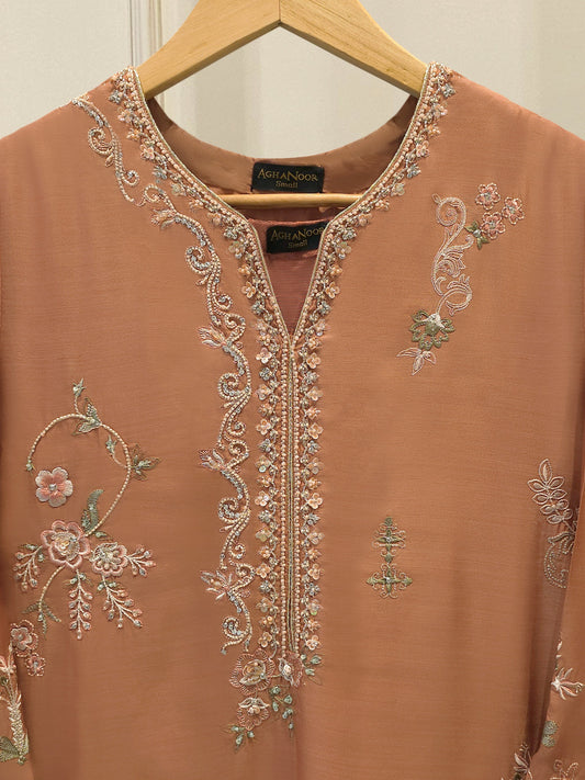 2 Piece - Pure Khaddi Silk Embroidered  Suit S114886