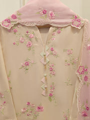 (Unstitched) 3 Piece - Pure Embroidered Cotton Net Suit S114932