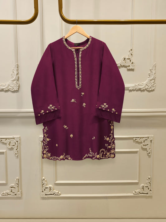 2 Piece- Pure Shisha Silk Embroidered Suit S114938