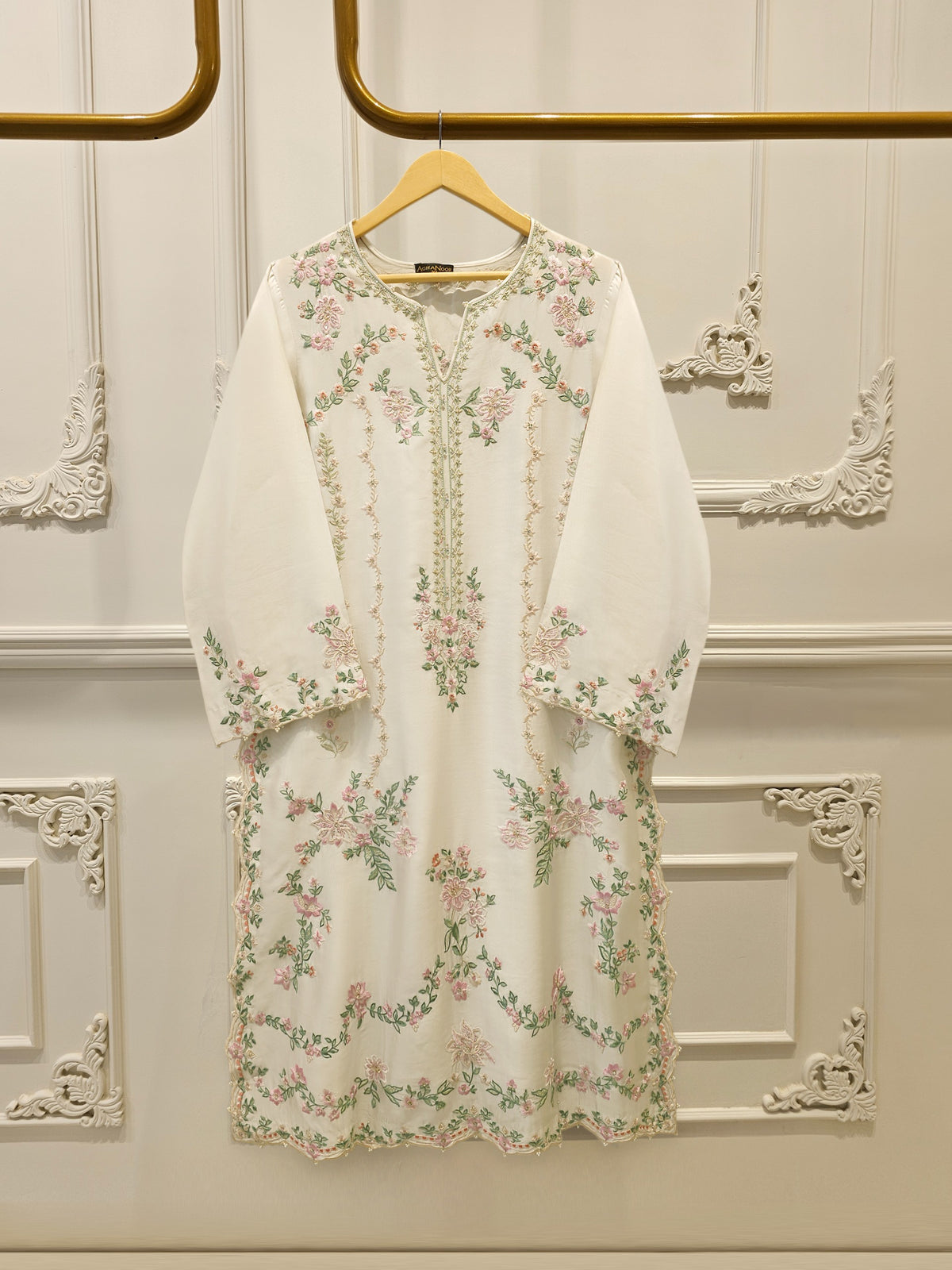 Pure Shisha Silk Embroidered Shirt S114964