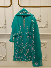 2 Piece - Pure Khaddi Silk Embroidered  Suit S115064