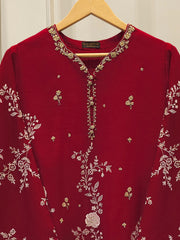 Pure Khadi Silk Embroidered Shirt S113435