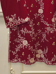 Pure Khadi Silk Embroidered Shirt S113435