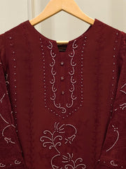Pure Embroidered Shisha Silk Shirt S115123
