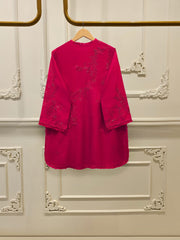 3 Piece- Pure  Shisha Silk Embroidered Suit S115108