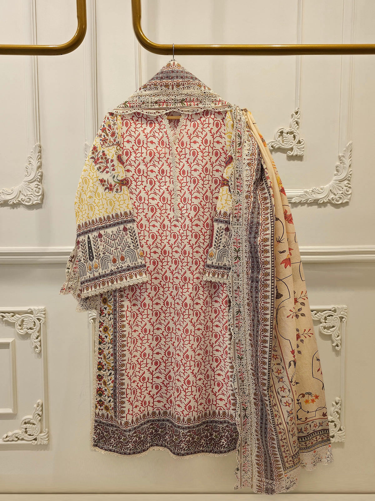 2 Piece -Digital Printed Cambric Suit S115121