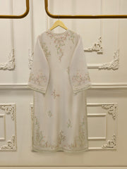 3 Piece- Pure  Shisha Silk Embroidered Suit S115118
