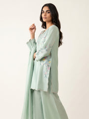 2 Piece - Embroidered Shesha Silk suit WS00389