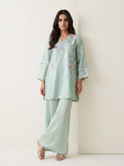2 Piece - Embroidered Shesha Silk suit WS00389