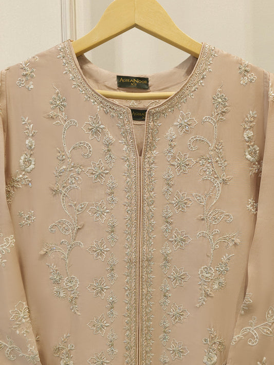2 Piece- Pure Sheesha Silk Embroidered Suit S115154