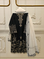 3 Piece - Embroidered Cambric Suit S115246