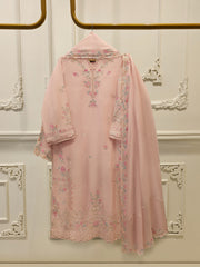 3 Piece - Pure Khaddi Silk Embroidered  Suit S115255