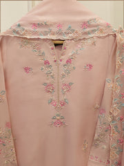 3 Piece - Pure Khaddi Silk Embroidered  Suit S115255