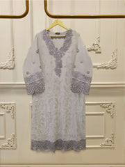 Pure Embroidered Cotton Net Shirt-S114098
