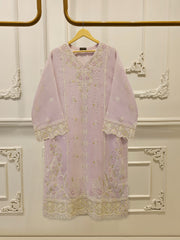 2 Piece - Pure Embroidered Cotton Net Suit S114776