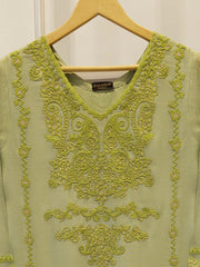 Pure Embroidered Cotton Net Shirt-S113949
