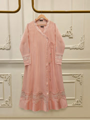 2 Piece - Pure Embroidered Cotton Net Suit S111975