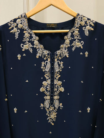 2 Piece- Pure Sheesha Silk Embroidered Suit S115358  (Pre-Order)