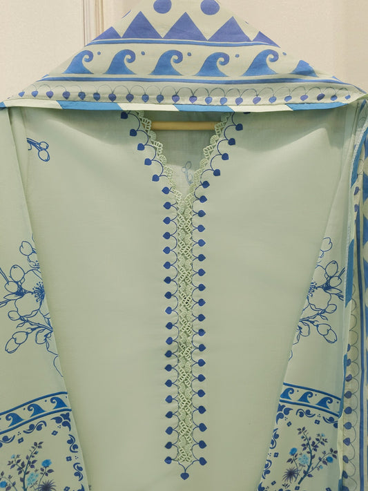 2 Piece - Digital Printed  Cambric Suit S115361