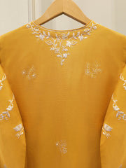 3 Piece- Pure  Sheesha Silk Embroidered Suit S115384