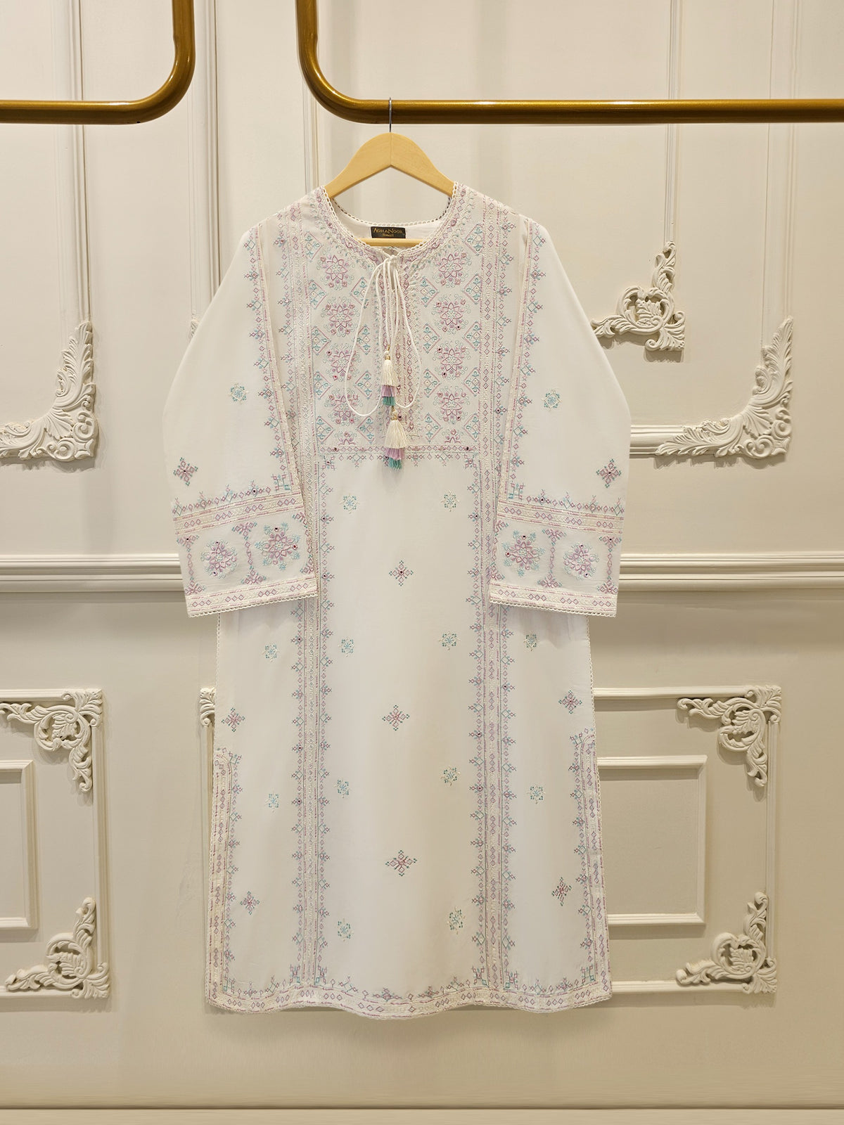 2 Piece - Embroidered Cambric Suit S115290