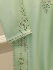 3 Piece- Pure Korean Silk Embroidered Suit S115545