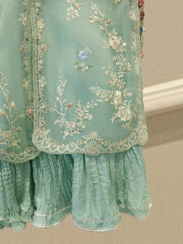 2 Piece - Pure Organza Embroidered Suit S115521 (Pre-Order)
