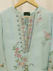 Pure Embroidered Sheesha Silk Shirt S115555