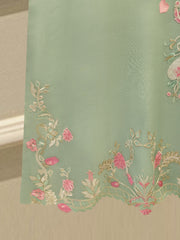 3 Piece - Pure Organza Embroidered Suit S115544