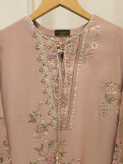 Pure Embroidered Sheesha Silk Shirt S115548