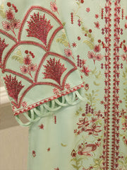 3 Piece- Pure Korean Silk Embroidered Suit S115570