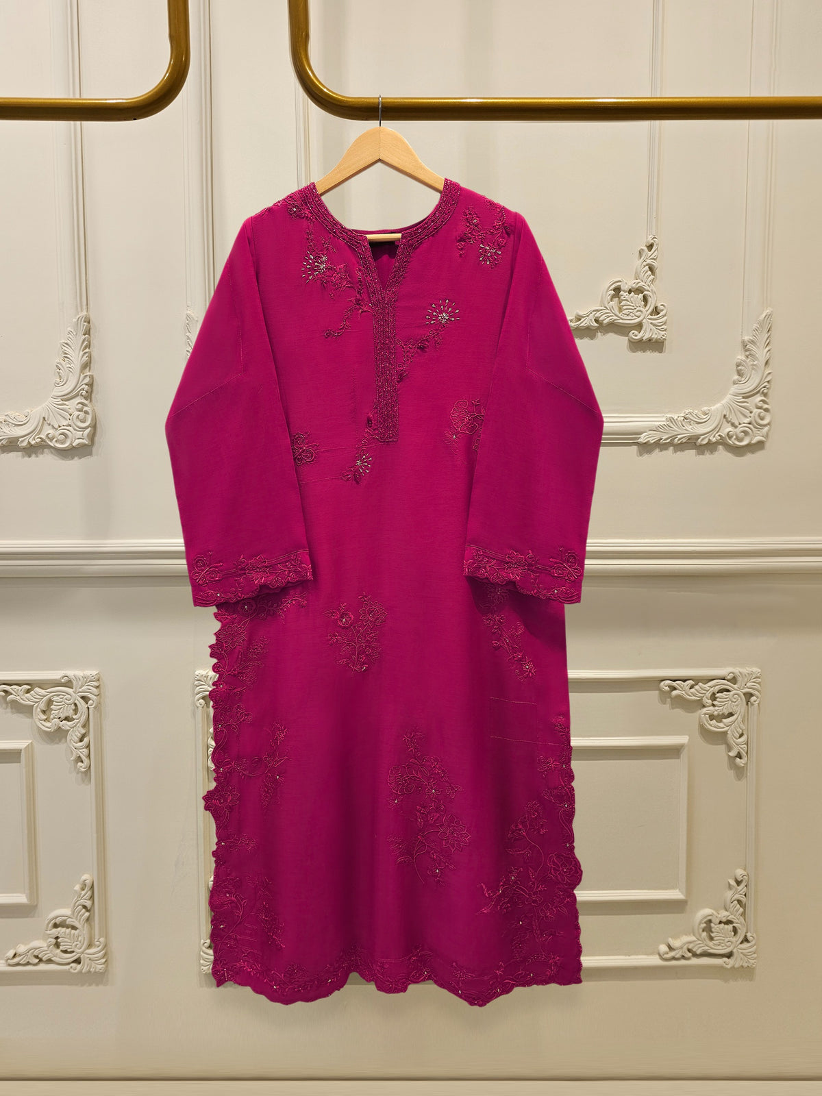 2 Piece - Embroidered Kora  Cotton Suit S115619