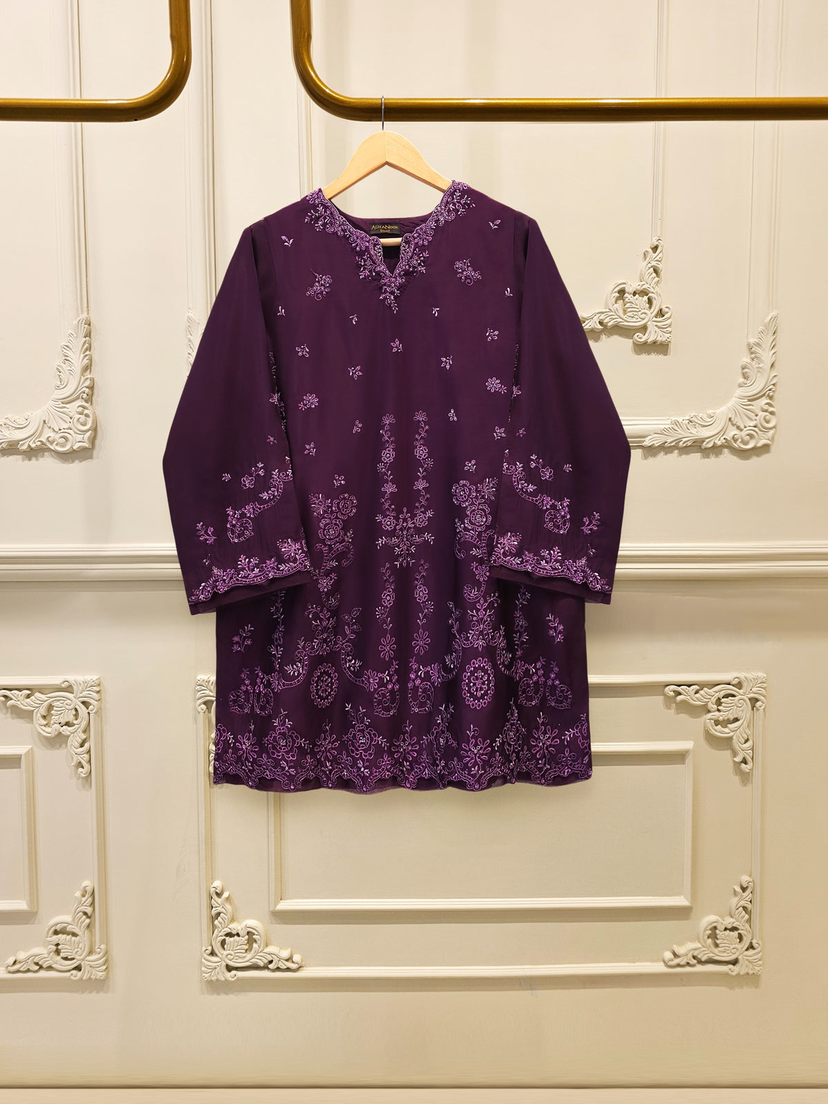 2 Piece- Pure Sheesha Silk Embroidered Suit S115659