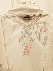 3 Piece - Embroidered Kora Silk Suit WS00418