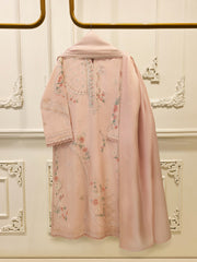 3 Piece - Pure Khaddi Silk Embroidered  Suit S115694