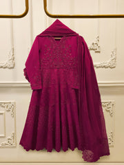 3 Piece - Embroidered Kora Silk Suit S115704