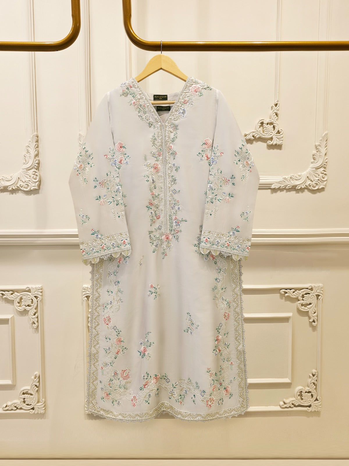 2 Piece- Pure Sheesha Silk Embroidered Suit S115708
