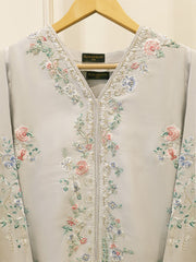 2 Piece- Pure Sheesha Silk Embroidered Suit S115708