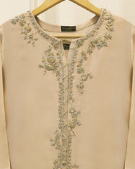 2 Piece- Pure Sheesha Silk Embroidered Suit S115721