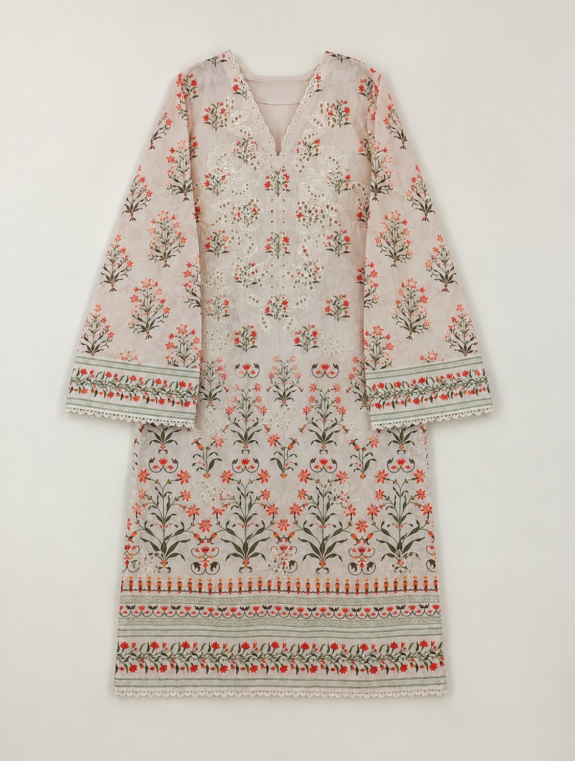 2 Piece - Embroidered Cambric Suit S115698